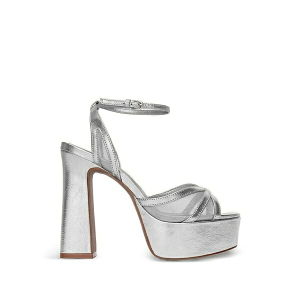 ハラノ レディース サンダル シューズ Allure metallic-effect platform sandals Silver