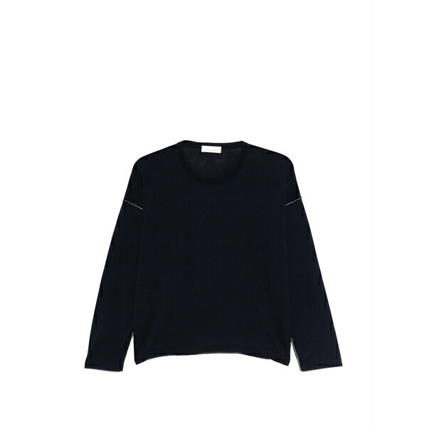 ロベルトコリーナ レディース 編み物\u0026スウェーター アウター Contrast-stitch sweater Blue