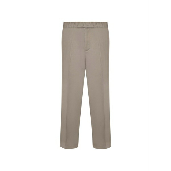 御召しものメイン メンズ 心地よいズボン下 ボトムス Elasticated-waistband pressed-crease trousers Neutrals