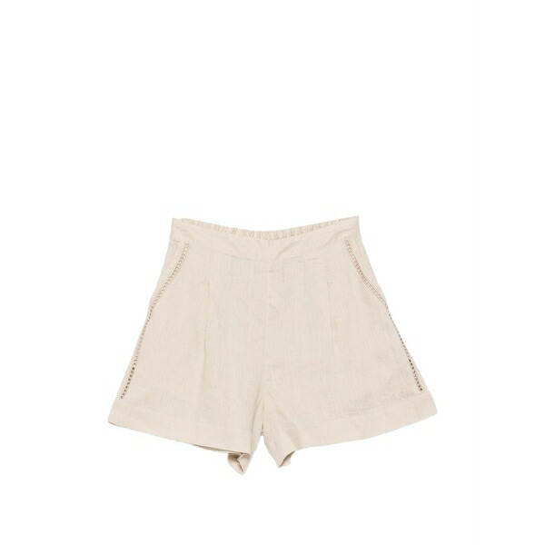 エムシーツーセイントバース レディース 心地好いズボン下 ボトムス Amani pleated shorts Neutrals
