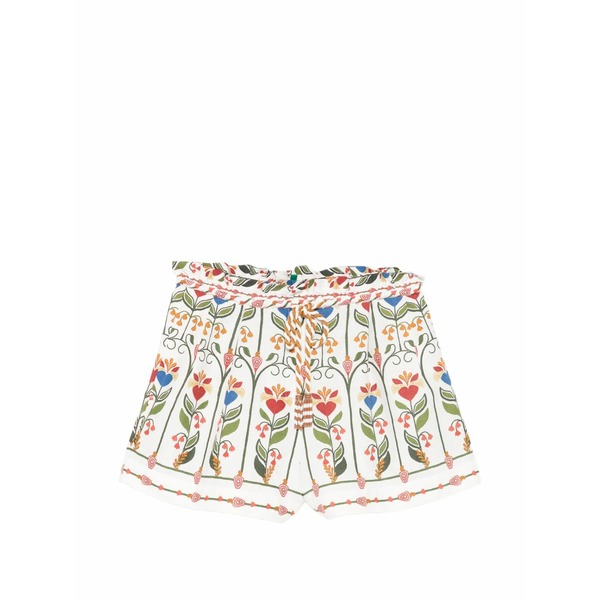 農園 リオ レディース 心地好いズボン下 ボトムス Fraga printed shorts White