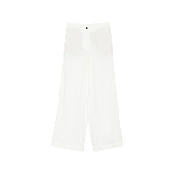 野球クラブ はたご屋 ザ 昼まえ レディース 心地好いズボン下 ボトムス Karen button trousers White
