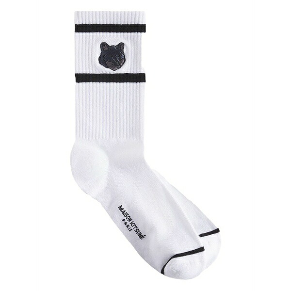 棲み家 稲荷 メンズ ソックス アンダー御召しもの Fox head socks  White