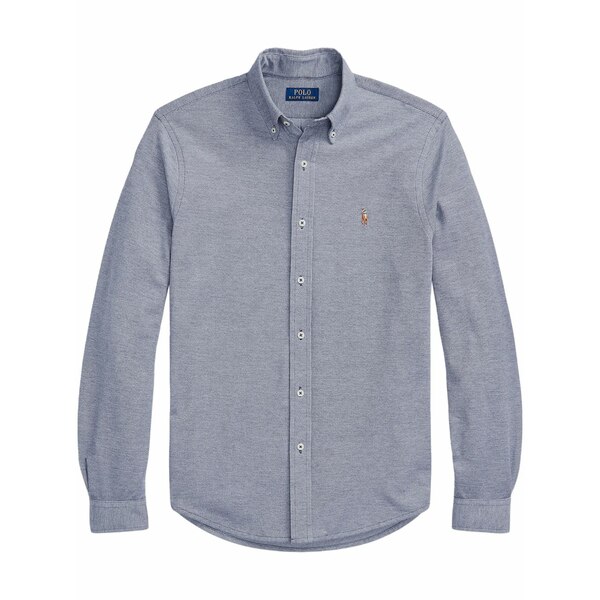 ラルフローレン メンズ ティーシャツ トップス Polo pony-embroidered cotton shirt Blue