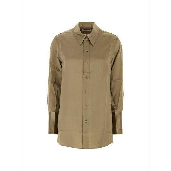コー レディース プルオーバー トップス Button-fastening shirt Brown