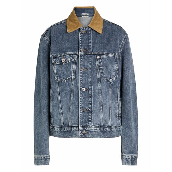 J.W.アンダーソン レディース 上衣＆上衣 アウター Corduroy-collar denim jacket Blue
