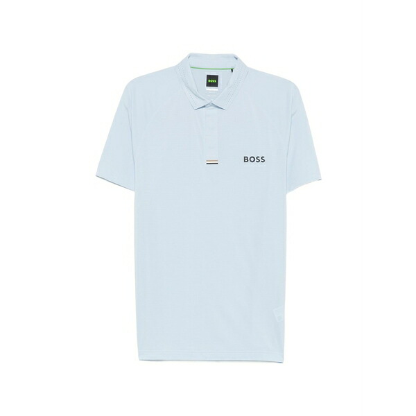 雇い主 メンズ スポーツシャツ トップス Logo-print polo shirt Blue