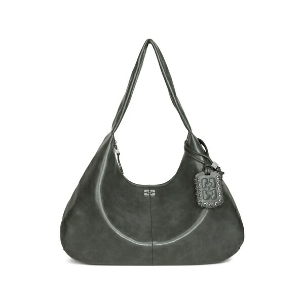 ガニー レディース ショルダーバッグ 御徒面子 Xxl leather shoulder bag Grey