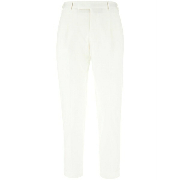 PTトリノ メンズ 心地好いズボン下 ボトムス Stretch cotton trousers  White