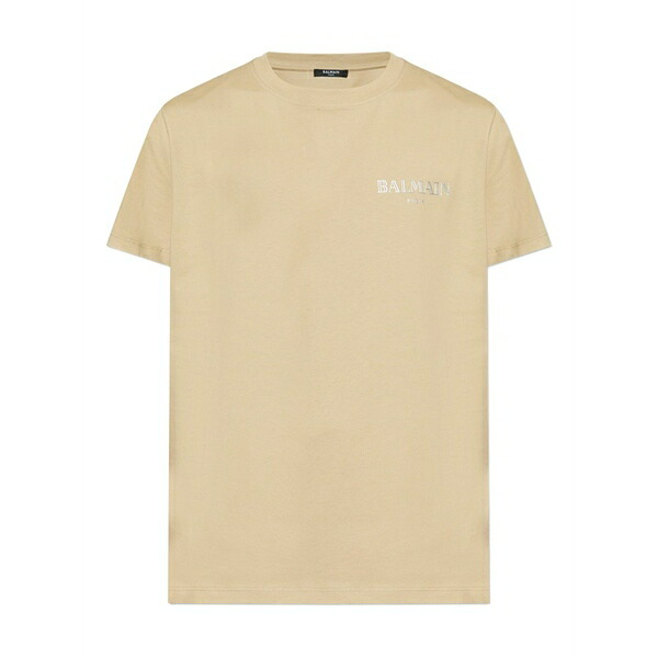 バルマン メンズ ティーシャツ トップス Logo-print t-shirt Neutrals