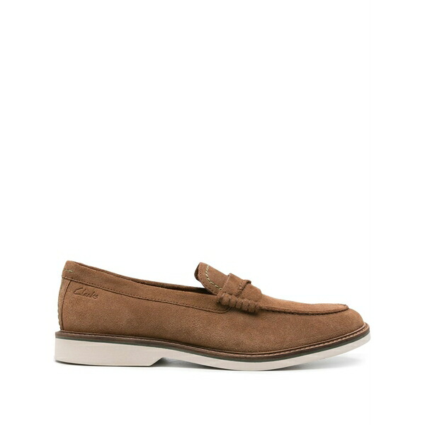 クラークス メンズ スリッポン・ローファー シューズ Atticus ltslip suede loafers Brown