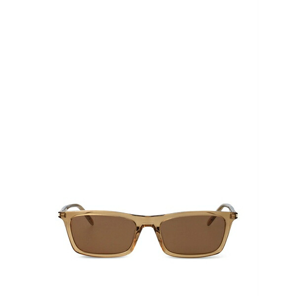 サンローラン アイウェア メンズ サングラス・アイウェア アクセサリー Rectangle-frame sunglasses Neutrals|asty