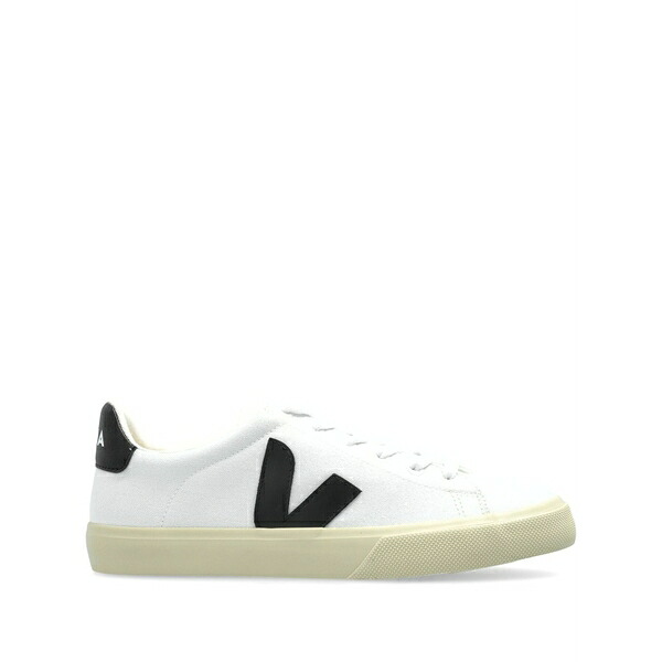 ヴェジャ メンズ スニーカー シューズ Logo-patch canvas sneakers White