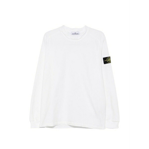 ストーンアイランド メンズ パーカー・スウェットシャツ アウター Logo-patch sweater White