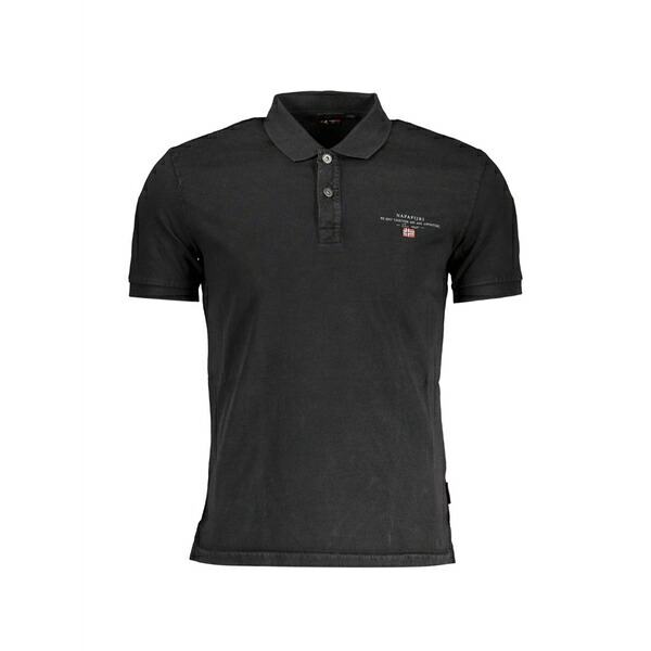 ナパピリ メンズ スポーツシャツ トップス Logo-print polo shirt Black