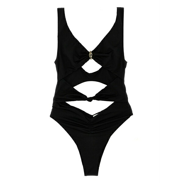 エリザベスフランキ レディース 衣裳 トップス Knot-detail swimsuit Black