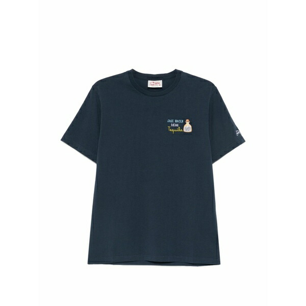 エムシーツーセイントバース メンズ プルオーバー トップス Portofino embroidered t-shirt Blue