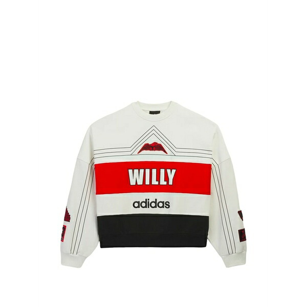 アディダス メンズ パーカー・スウェットシャツ アウター  x willy chavarria ny colour-block sweatshirt Neutrals