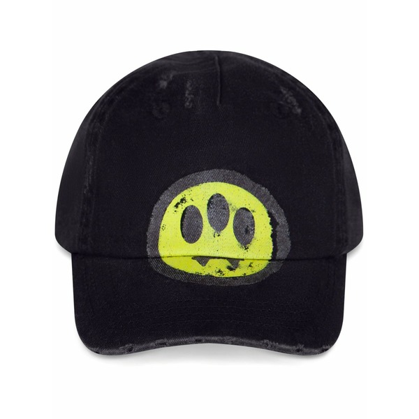バロウ メンズ かぶり笠 添え物 Logo cap Black