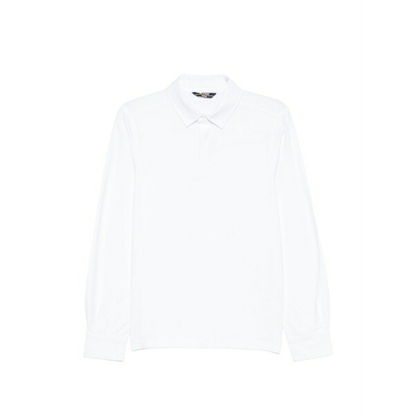 ケイ通い路 メンズ スポーツシャツ トップス Long-sleeve polo shirt White