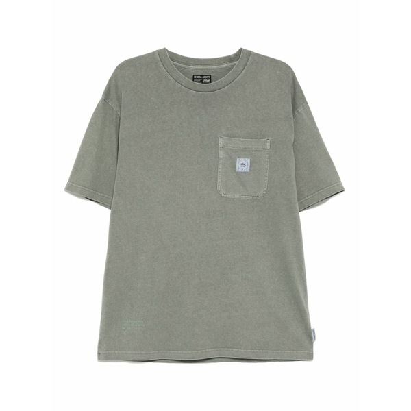 イズエ メンズ プルオーバー トップス Logo-patch t-shirt Green