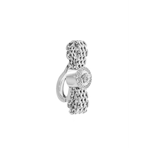 ヴェルサーチ レディース ピアス＆イヤリング アクセサリー Medusa chain earring Silver｜asty