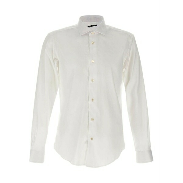 ブライアン・デールズ メンズ プルオーバー トップス Classic collar button cuff shirt White