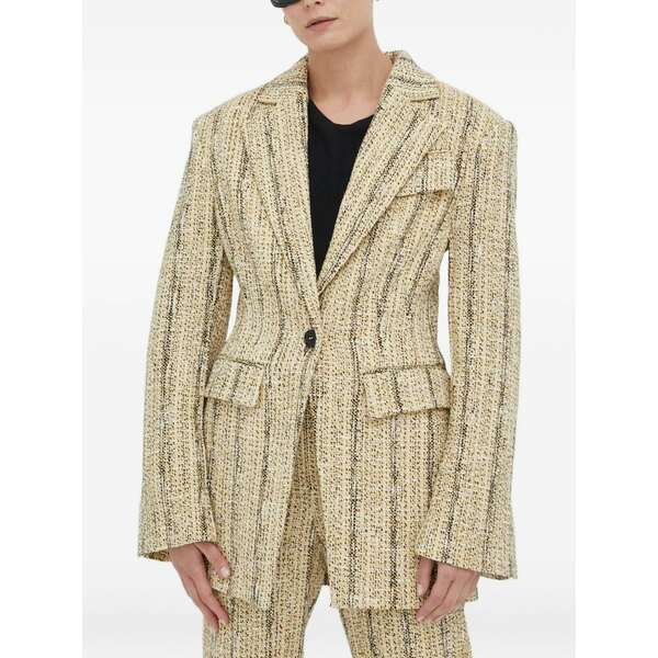 デイ・ビルゲール・エ・ミッケルセン レディース 上衣＆上衣 アウター Single-breasted tweed blazer Neutrals