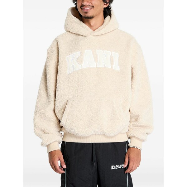 長い巻き毛 カナイ メンズ パーカー・スウェットシャツ アウター Logo-patch hoodie Neutrals