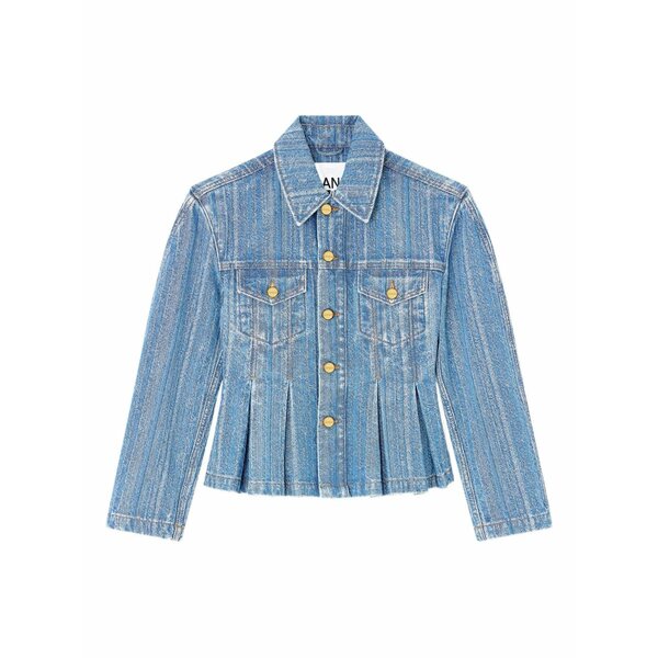 ガニー レディース 上衣＆上衣 アウター Pleated denim jacket Blue