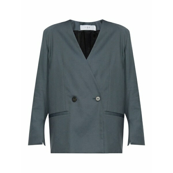 イロ レディース 上衣＆上衣 アウター Sabrine double-breasted blazer Grey