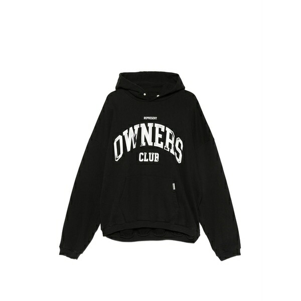 リプレゼント メンズ パーカー・スウェットシャツ アウター Owners logo-print hoodie Black
