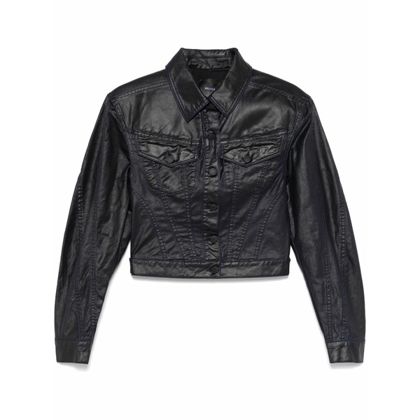 マグラー レディース 上衣＆上衣 アウター Wax-effect denim jacket Blue