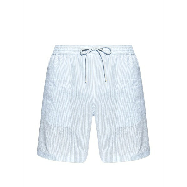 ポールアンドシャーク メンズ 心地よいズボン下 ボトムス Striped swim shorts Blue