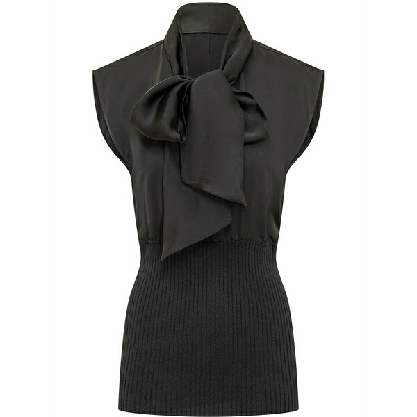 ファビアナ フィリッピ レディース プルオーバー トップス Satin blouse Black