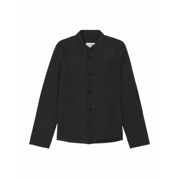 マルタンマルジェラ メンズ プルオーバー トップス Polka-dot long-sleeved shirt Black