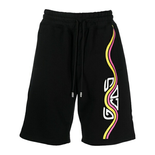 ジーシーディーエス メンズ 心地よいズボン下 ボトムス Logo-print track shorts  Black