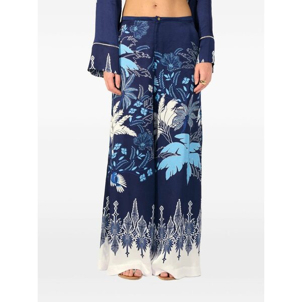 プーペットセントバース レディース 心地好いズボン下 ボトムス Clea floral-print trousers Blue