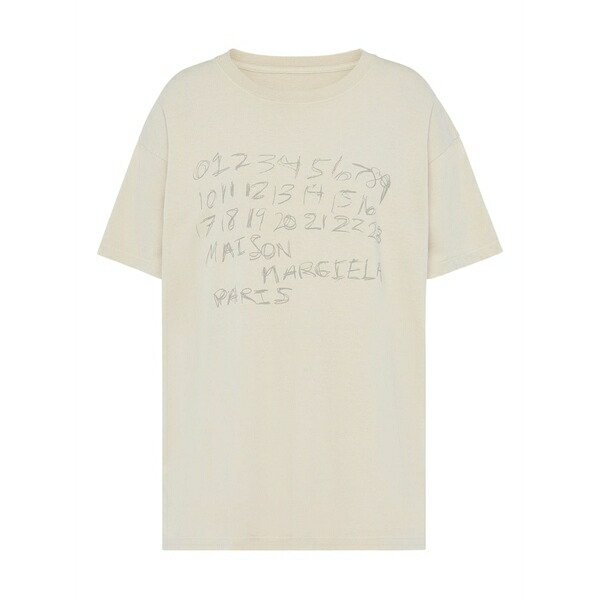 マルタンマルジェラ レディース Tシャツ トップス Cotton t-shirt Neutrals|asty