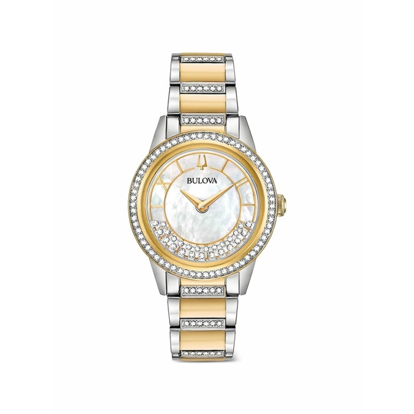 ブロバ レディース ウォッチ 佩び物 Crystal turnstyle 32.5粍 watch White