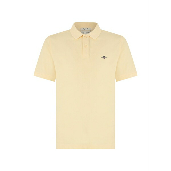 ガント メンズ ポロシャツ トップス Logo-embroidered cotton polo shirt Yellow｜asty