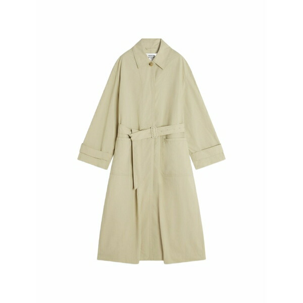 住みか 稲荷 レディース 厚地の外套 アウター Belted trench coat Neutrals