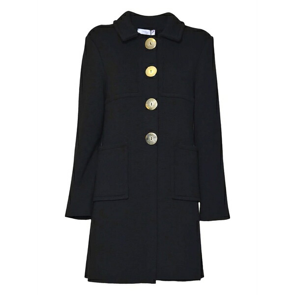 シャルロット レディース 厚地の外套 アウター Buttoned single-breasted coats Black