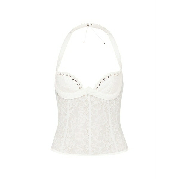 ルドヴィック ド サン 独居室ナン レディース プルオーバー トップス Lilo lace-up top White