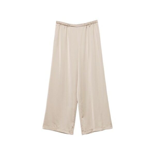 インペリアル レディース 心地よいズボン下 ボトムス Satin-finish wide-leg trousers Neutrals