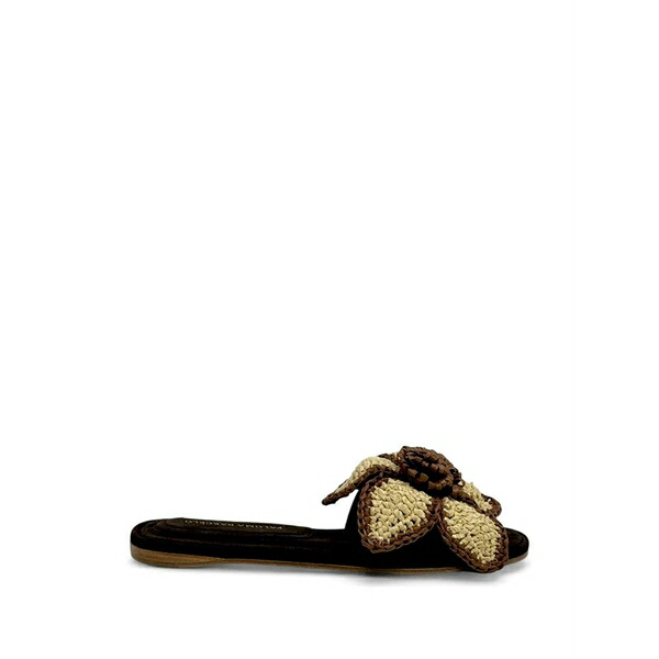 パロマ バルセロ レディース サンダル シューズ Flower-appliqu￡ flat sandals Brown