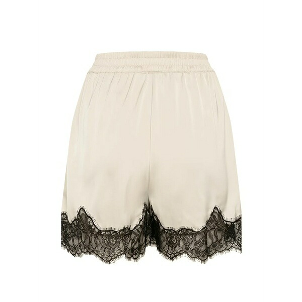 ゲタス レディース 心地よいズボン下 ボトムス Lalou lace-trim shorts Neutrals