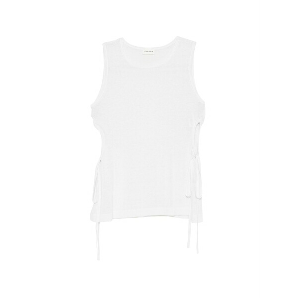 パロッシュ レディース Tシャツ トップス Side tie knitwear White｜asty