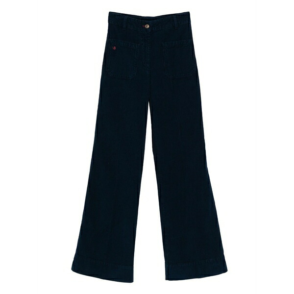 ヴィクトリア ベッカム レディース カジュアルパンツ ボトムス Corduroy front-pocket trousers Blue｜asty