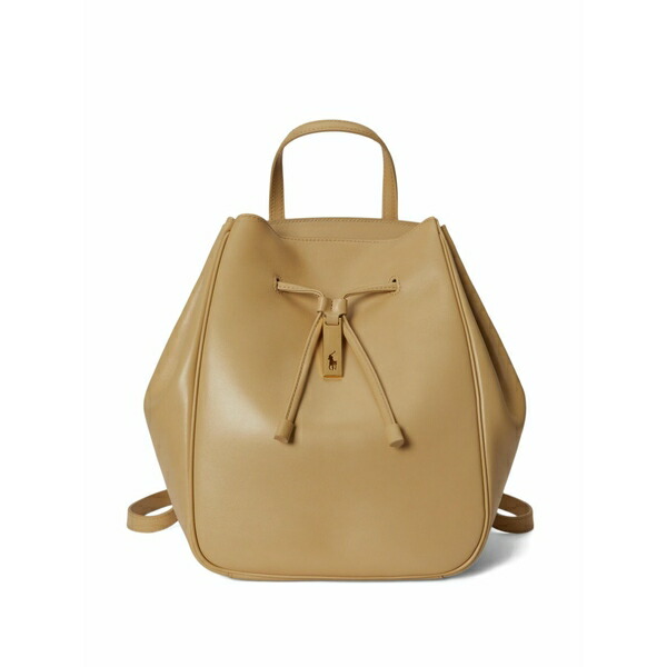 ラルフローレン レディース うしろ側容器に並べる・背嚢 御徒面子  polo id leather backpack Neutrals